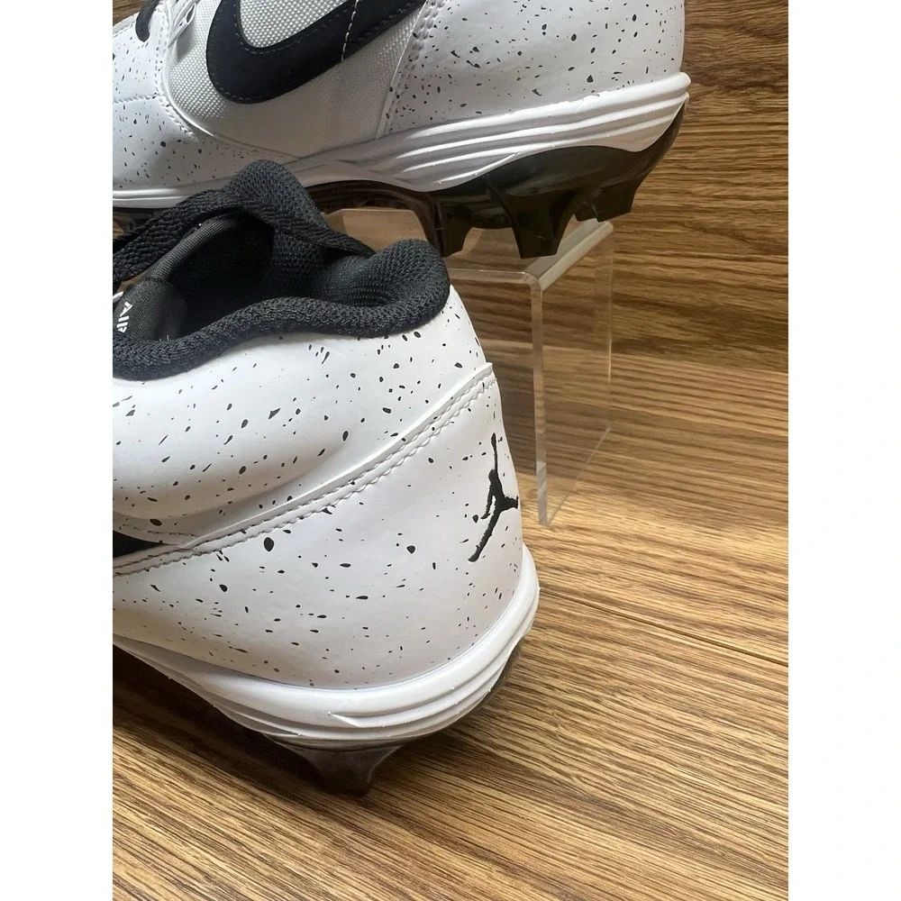 Men's Air Jordan Stadium 90 Low TD White Black Cleats HQ0210-100 Size 9